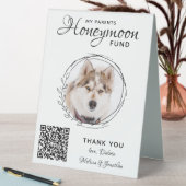 Plaque De Table Mariage animal de compagnie photo de chien argent (En SItu (Tableau))