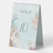 Plaque De Table Mariage Aqua Ocean & Shells (Verso)