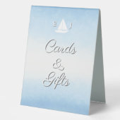 Plaque De Table Mariage Aquarelle Eau Rejoint Ciel (Recto)