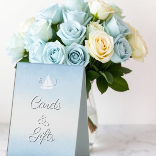 Plaque De Table Mariage Aquarelle Eau Rejoint Ciel