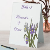 Plaque De Table Mariage aquarelle Iris Violet et Bleu (En SItu (Tableau))