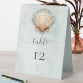 Plaque De Table Mariage aquatique moderne Coastal Seashell (En SItu (Tableau))