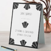 Plaque De Table Mariage Art Déco Noir Et Blanc (En SItu (Tableau))