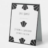 Plaque De Table Mariage Art Déco Noir Et Blanc (Verso)