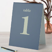 Plaque De Table Mariage bleu avec Motif en lattes (En SItu (Tableau))