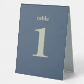 Plaque De Table Mariage bleu avec Motif en lattes (Verso)