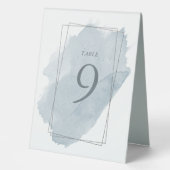 Plaque De Table Mariage Bleu Duché Numéro De Table Et Carte De Siè (Recto)