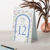 Plaque De Table mariage bleu fleur sauvage floral (En SItu (Tableau))