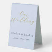 Plaque De Table Mariage bleu opulent (Recto)