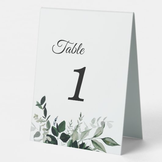 Plaque De Table Mariage botanique neutre Numéro de table Panneau d (Verso)