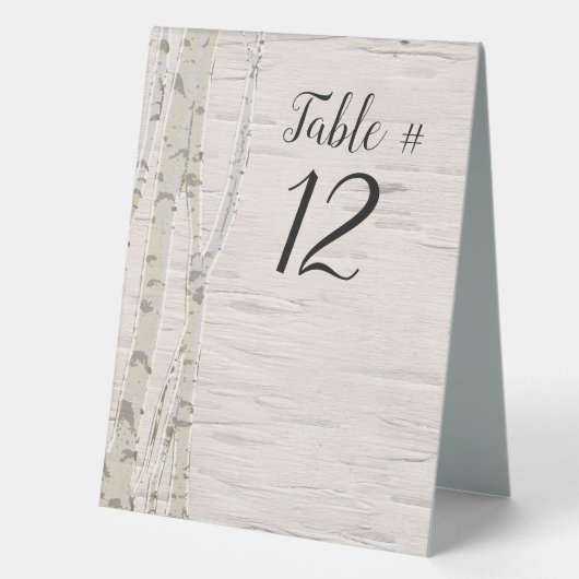 Plaque De Table Mariage Brich Tree (Recto)