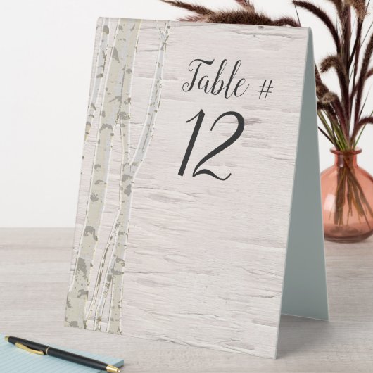 Plaque De Table Mariage Brich Tree (En SItu (Tableau))