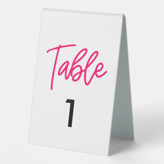 Plaque De Table Mariage calligraphie moderne (Verso)