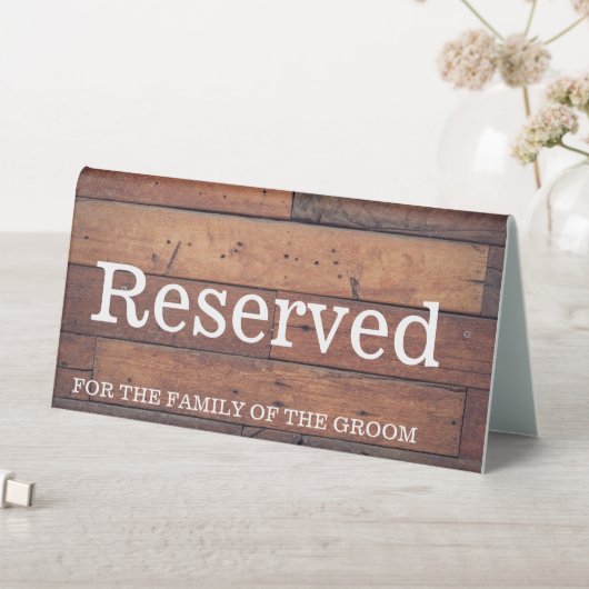 Plaque De Table Mariage campagnard Brown en chêne rustique Réservé (En SItu (Tableau))