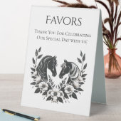 Plaque De Table Mariage campagnard-Chevaux et fleurs (En SItu (Tableau))