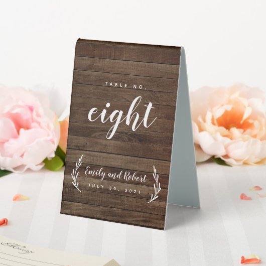 Plaque De Table Mariage campagnard rustique chic moderne en bois (In SItu (Mariage))