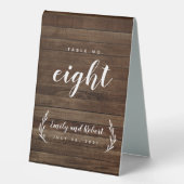 Plaque De Table Mariage campagnard rustique chic moderne en bois (Recto)