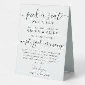 Plaque De Table Mariage Cérémonie de débranchement Choisissez un s (Verso)