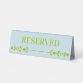 Plaque De Table Mariage Citron Vert et Bleu Côtiers (Recto)