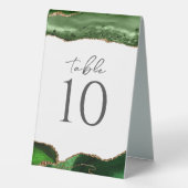 Plaque De Table Mariage d'âge de la Parties scintillant d'or vert  (Verso)