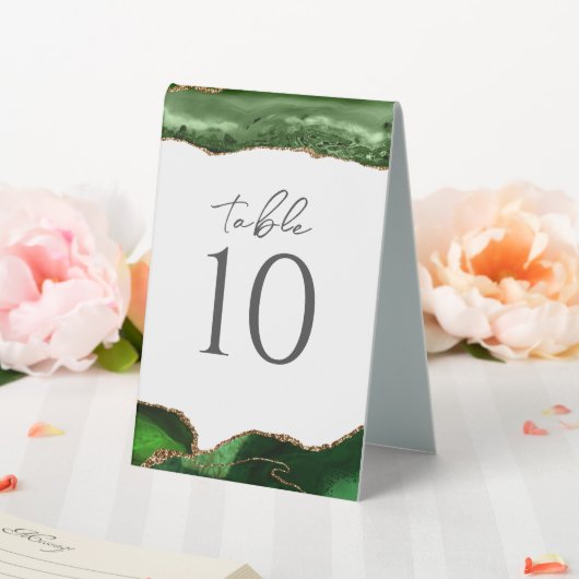 Plaque De Table Mariage d'âge de la Parties scintillant d'or vert  (In SItu (Mariage))