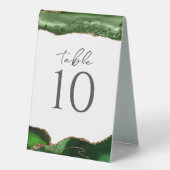 Plaque De Table Mariage d'âge de la Parties scintillant d'or vert  (Recto)