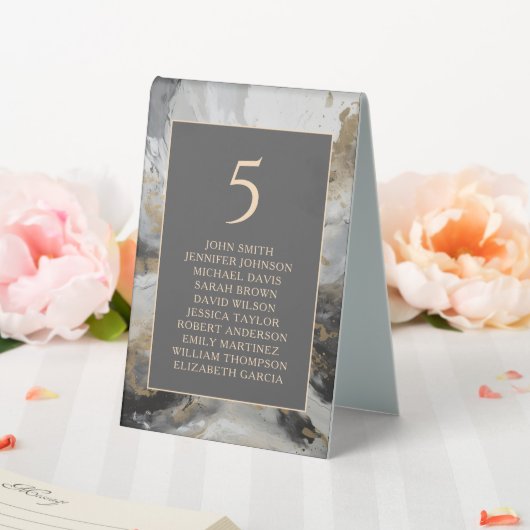 Plaque De Table Mariage d'aquarelle artistique moderne Gold Anthra (In SItu (Mariage))
