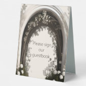 Plaque De Table Mariage d'arche botanique romantique (Verso)