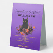 Plaque De Table Mariage de automne Black Cat Signature Cocktail (Verso)