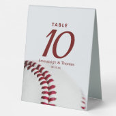 Plaque De Table Mariage de baseball numérique (Verso)