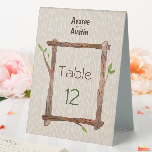 Plaque De Table Mariage de bois rustique Numéro de table (In SItu (Mariage))