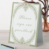 Plaque De Table Mariage de cadre à la française vert olive (En SItu (Tableau))