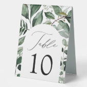 Plaque De Table Mariage de cadre d'arc de verdure abondant Numéro (Recto)