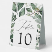 Plaque De Table Mariage de cadre d'arc de verdure abondant Numéro (Verso)