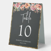 Plaque De Table Mariage de cadre en or rustique Numéro de table Pa (Recto)