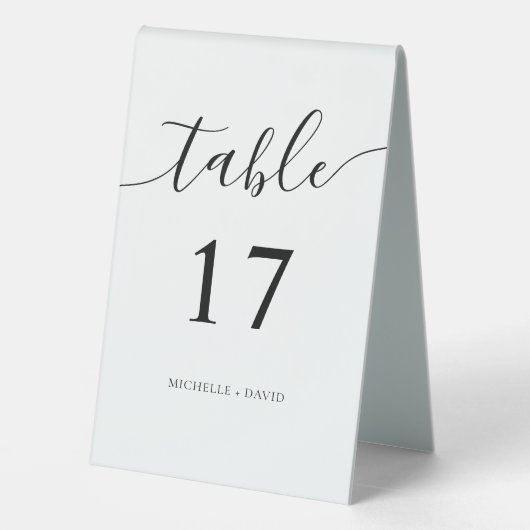 Plaque De Table Mariage de calligraphie classique Numéro de table (Verso)