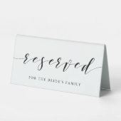 Plaque De Table Mariage de calligraphie moderne Réservé (Recto)