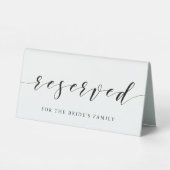 Plaque De Table Mariage de calligraphie moderne Réservé (Verso)