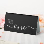 Plaque De Table Mariage de calligraphie noire Numéro de table Un (In SItu (Mariage))