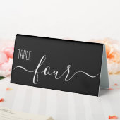 Plaque De Table Mariage de calligraphie noire Tableau Numéro Quatr (In SItu (Mariage))