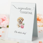 Plaque De Table Mariage de chien Signature Boissons barre d'animau (In SItu (Mariage))