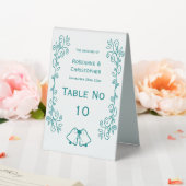 Plaque De Table Mariage de conception turquoise pour le défilement (In SItu (Mariage))