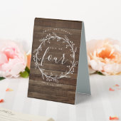 Plaque De Table Mariage de couronne de bois rustique moderne (In SItu (Mariage))