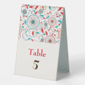 Plaque De Table Mariage de Dreamcatcher en plumes de la tribu Boho (Verso)