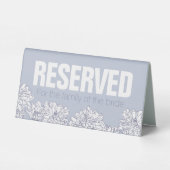 Plaque De Table Mariage de fleurs blanches Chrysanthemum réservé (Verso)
