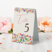 Plaque De Table Mariage de fleurs de prés pourpre jaune moutarde d (In SItu (Mariage))