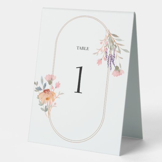 Plaque De Table Mariage de fleurs sauvages (Recto)