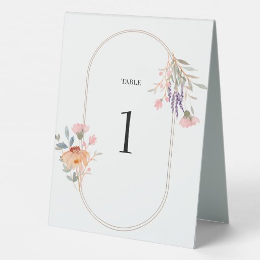 Plaque De Table Mariage de fleurs sauvages (Verso)