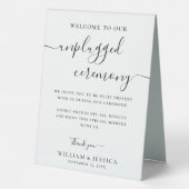 Plaque De Table Mariage de la cérémonie de débranchement moderne (Verso)