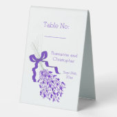 Plaque De Table Mariage de lavande (Verso)